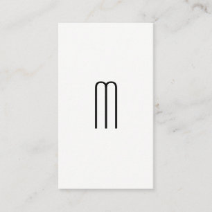 Carte De Visite Monogramme minimaliste moderne