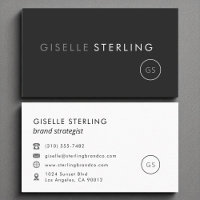 Monogramme minimaliste moderne noir simple