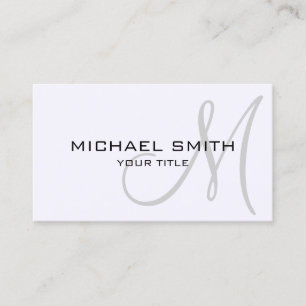 Carte De Visite Monogramme minimaliste Professionnel Magnolia