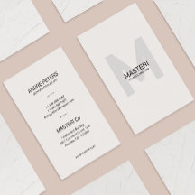 Monogramme minimum nuance gris pâle moderne