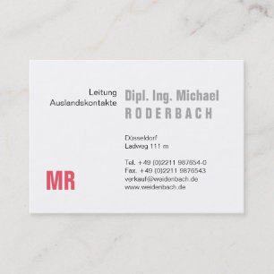 Carte De Visite Monogramme Mit