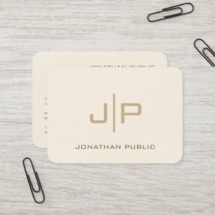 Carte De Visite Monogramme Modèle Personnalisé Taille Puissante Cr
