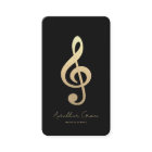 Monogramme moderne Black Gold note musicale
