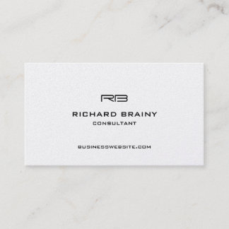 Carte De Visite Monogramme moderne chic
