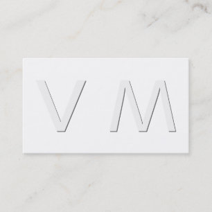 Carte De Visite Monogramme moderne d'ombre