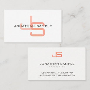 Carte De Visite Monogramme Moderne Élégant Modèle personnalisé