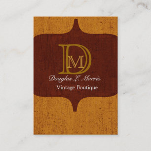 Carte De Visite Monogramme moderne et élégant Vintage