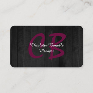 Carte De Visite Monogramme moderne féminin professionnel minimalis