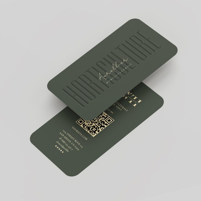 Carte De Visite Monogramme moderne Horticulteur Vert Horticulteur (Modern Monogram Horticulture Horticulturist Green Business Card
)