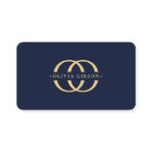 Monogramme moderne O Logo Élégant bleu marine fonc