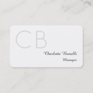 Carte De Visite Monogramme moderne professionnel Création minimali