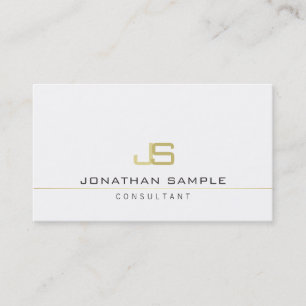 Carte De Visite Monogramme moderne Professionnel Élégant Consultan