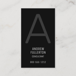 Carte De Visite Monogramme Moderne Professionnel Simple Vertical