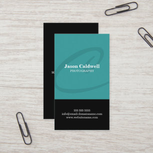 Carte De Visite Monogramme moderne Teal