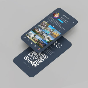 Carte De Visite Monogramme Monogramme Instagram Immobilier Marine