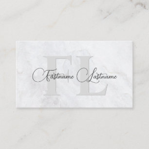 Carte De Visite monogramme naturel de calligraphie de surface en m