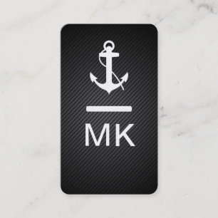 Carte De Visite Monogramme nautique moderne