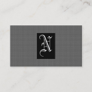 Carte De Visite Monogramme noir