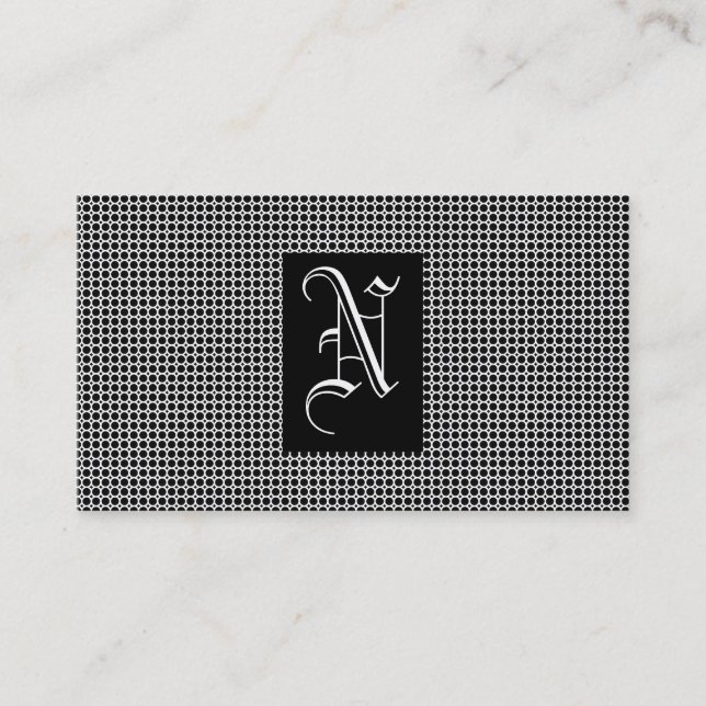 Carte De Visite Monogramme noir (Devant)
