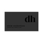 Monogramme noir minimaliste moderne professionnel