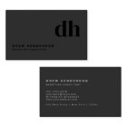 Monogramme noir minimaliste moderne professionnel