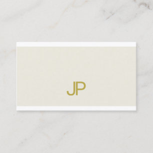 Carte De Visite Monogramme Or tendance Design moderne Plain