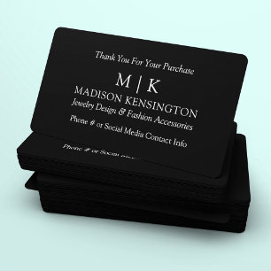 Carte De Visite Monogramme ou ajouter un logo Business Insérer une