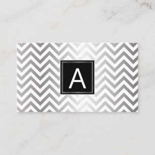 Carte De Visite Monogramme   Parties scintillant Chevron   Planifi