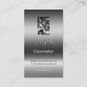 Carte De Visite Monogramme, Pile de ballon à air chaud, effet méta