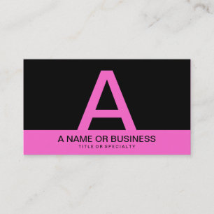 Carte De Visite monogramme PINK gras