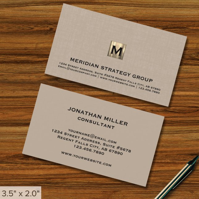 Carte De Visite Monogramme professionnel (Créateur téléchargé)