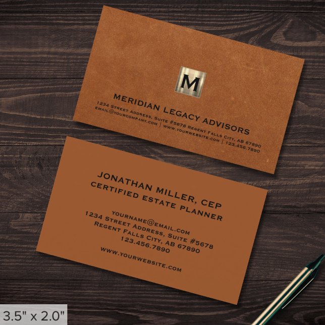 Carte De Visite Monogramme professionnel classique (Créateur téléchargé)