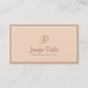 Carte De Visite Monogramme professionnel Elégant couleurs Pearl Lu