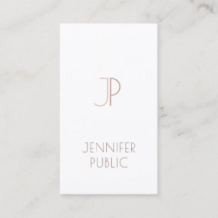 Carte De Visite Monogramme Professionnel Élégant Moderne Luxe