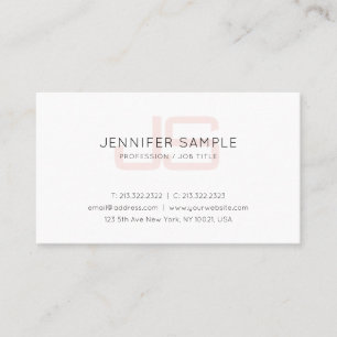 Carte De Visite Monogramme professionnel élégant Simple simple ten