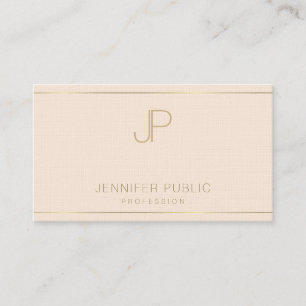 Carte De Visite Monogramme professionnel luxe élégant moderne Plai