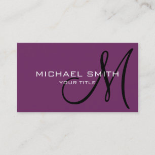 Carte De Visite Monogramme professionnel minimaliste de Byzance