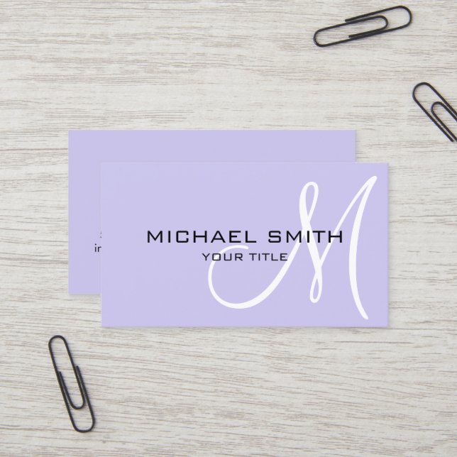 Carte De Visite Monogramme professionnel minimaliste de savon (Devant/Arrière en situation)