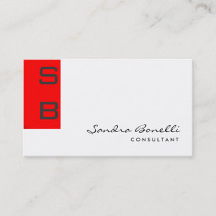 Carte de visite Monogramme professionnel moderne