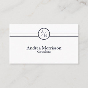 Carte De Visite Monogramme professionnel moderne