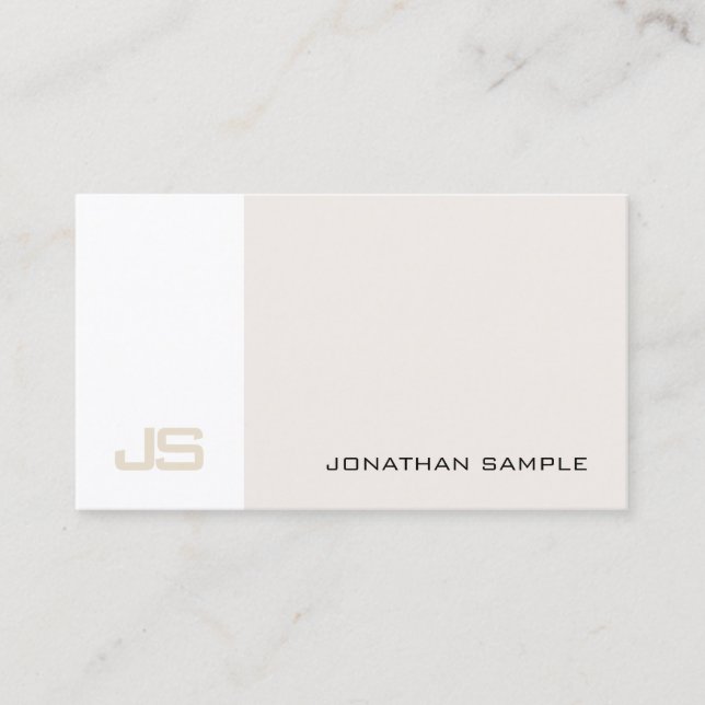 Carte De Visite Monogramme professionnel moderne design élégant (Devant)
