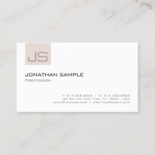 Carte De Visite Monogramme professionnel moderne et élégant Simple