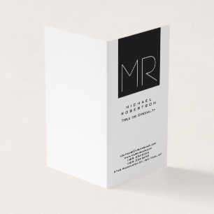 Carte De Visite Monogramme professionnel moderne minimaliste