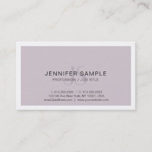 Carte De Visite Monogramme professionnel Moderne Simple Chic Graph