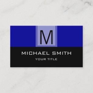Carte De Visite Monogramme professionnel noir