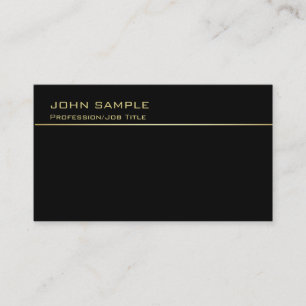 Carte De Visite Monogramme professionnel tendance Classy Noir et O