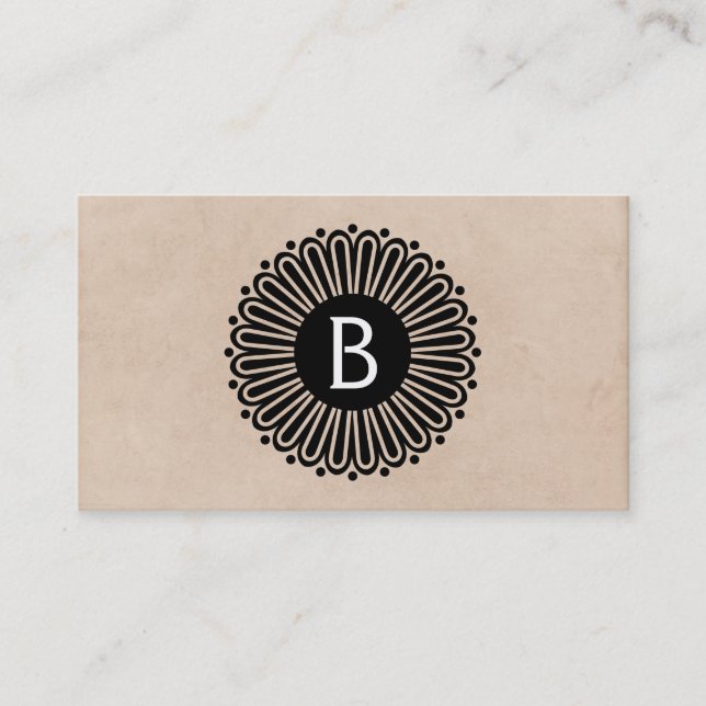 Carte De Visite Monogramme | Radial (Devant)