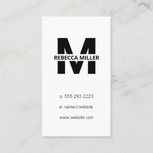 Carte De Visite Monogramme   Remplacement de nom