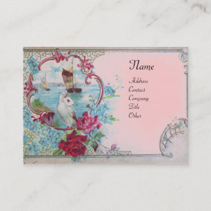 CARTE DE VISITE MONOGRAMME ROMANTIQUE 2