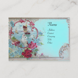 CARTE DE VISITE MONOGRAMME ROMANTIQUE 2